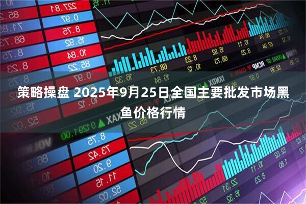 策略操盘 2025年9月25日全国主要批发市场黑鱼价格行情